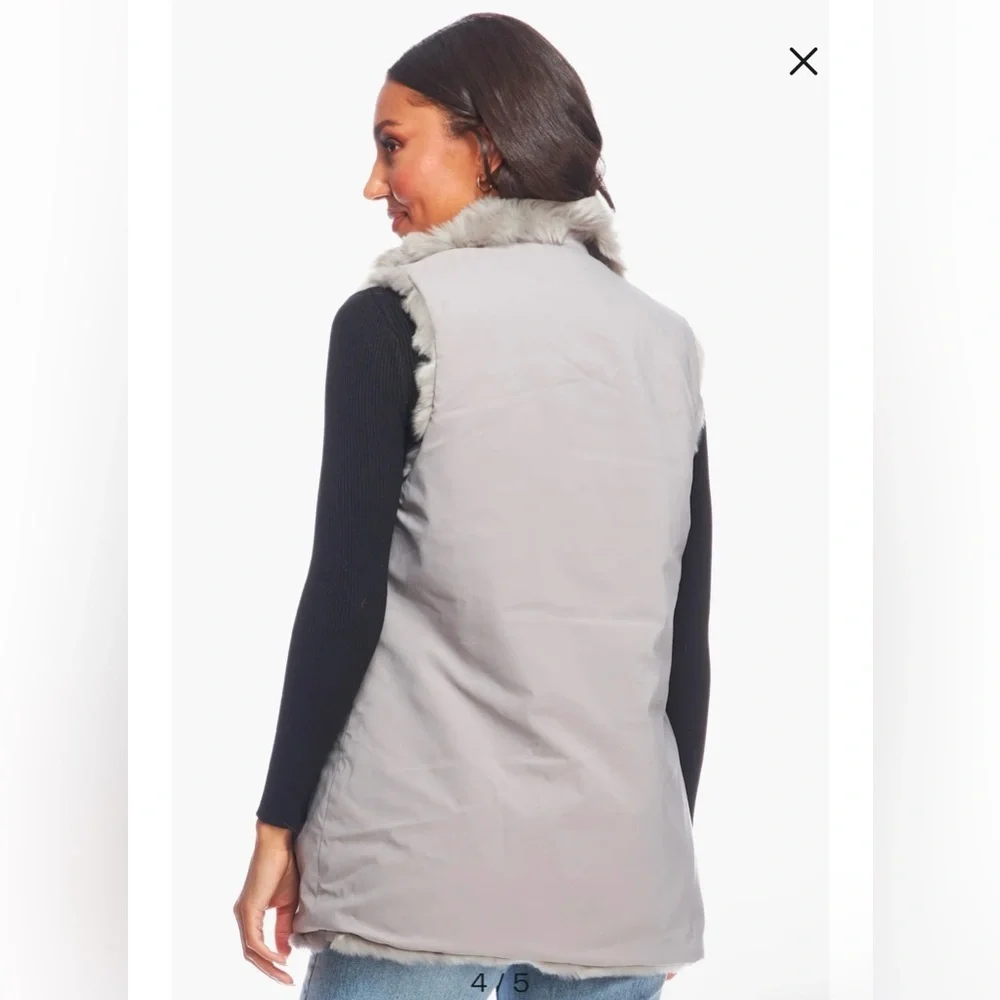 Plus Size faux fur vest - Picture 4 of 9